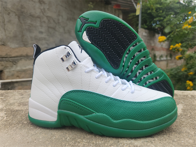 Men's Running weapon Air Jordan 12 White Green 0103