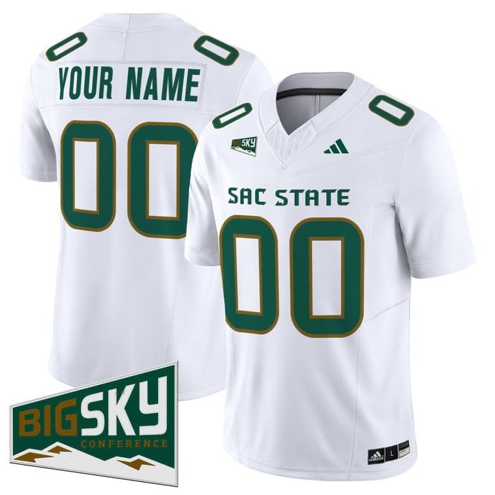 Men's Sacramento State Hornets football Custom White F.U.S.E Vapor Limited Stitched Jersey