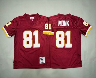Youth Washington Commanders #81 Art Monk 1986 Throwback Stitched Football Jersey Red