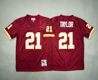 Youth Washington Commanders #21 Sean Taylor 2007 Throwback Stitched Football Jersey Red