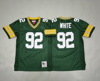 Youth Green Bay Packers #92 Reggie White 1996 Throwback Stitched Jersey Green
