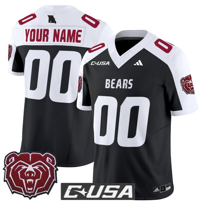Men's Missouri State Bears Football Custom Black Alternate 2025 Vapor Limited Stitched Jersey