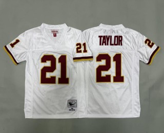 Youth Washington Commanders #21 Sean Taylor White 2000 Throwback Stitched Jersey
