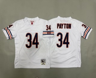 Youth Chicago Bears #34 Walter Payton White 1985 Throwback Stitched Jersey