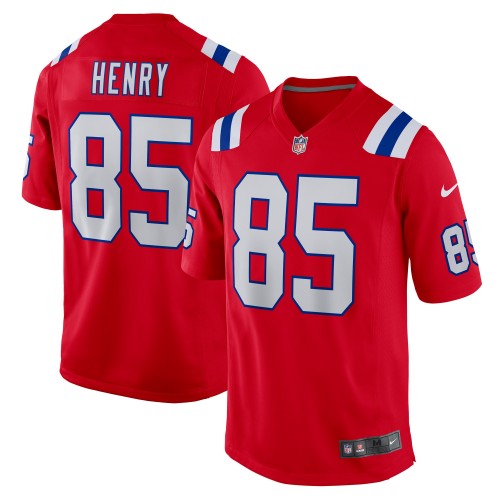 Men's New England Patriots #85 Hunter Henry Nike Red Vapor Limited Alternate Stitched Jersey