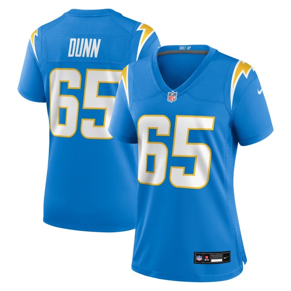Women's Los Angeles Chargers #65 Michael Dunn Nike Powder Blue Team Stitched Game Jersey