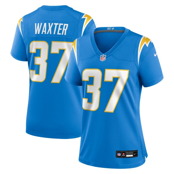 Women's Los Angeles Chargers #37 Isas Waxter Nike Powder Blue Team Stitched Game Jersey