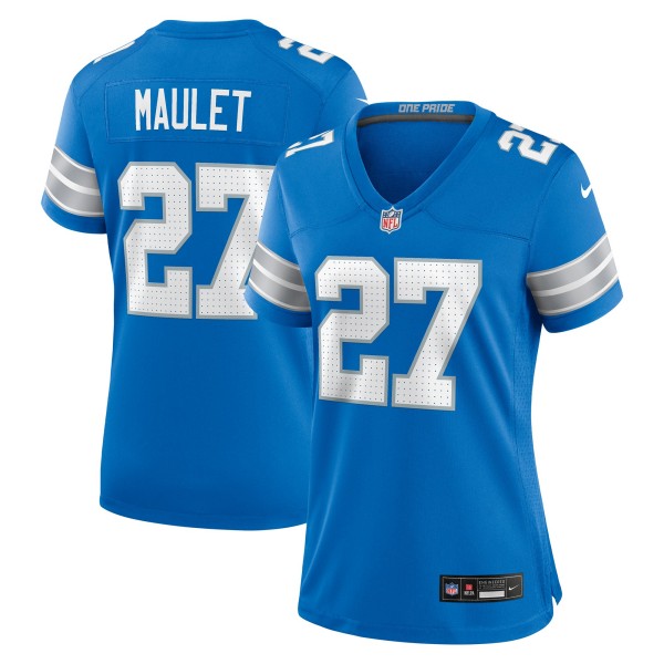 Women's Detroit Lions #27 Arthur Maulet Nike Blue Team Stitched Game Jersey