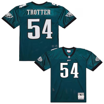 Men's Philadelphia Eagles #54 Jeremiah Trotter Green 2000 Legacy Throwback Stitched Jersey