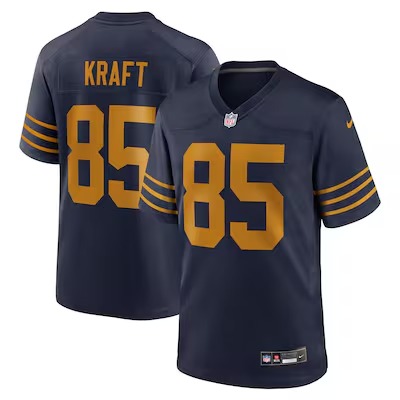 Men's Green Bay Packers #85 Tucker Kraft Nike Navy Alternate Limited Stitched Jersey