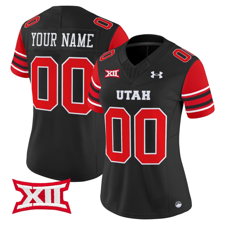 Women's Utah Utes Custom football 2025 Vapor F.U.S.E. Limited Stitched Jersey Black