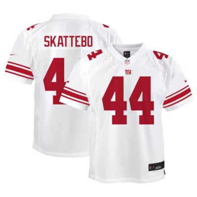 Youth New York Giants #44 Cam Skattebo White 2025 Nike Stitched Game Jersey