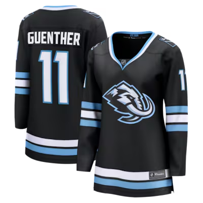Women's Utah Mammoth #11 Dylan Guenther Black Home Stitched Breakaway Player Jersey