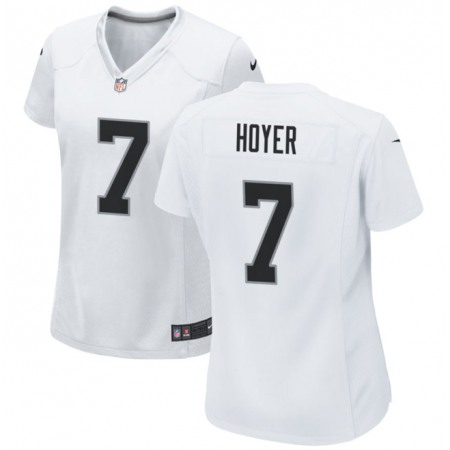 Women's Las Vegas Raiders #7 Brian Hoyer White Vapor Limited Stitched Jersey