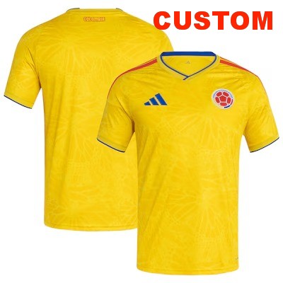 Men's Colombia National Team Custom Yellow adidas FIFA x World Cup 2026 Home Replica Jersey