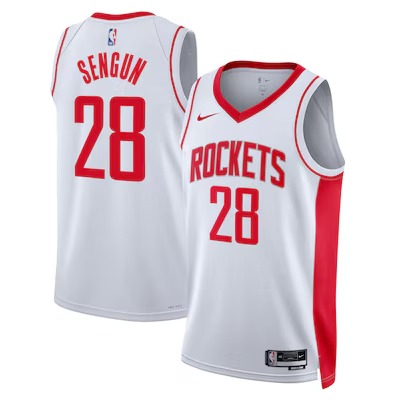 Men's Houston Rockets #28 Alperen Sengun White Nike Association Edition Swingman Stitched Jersey