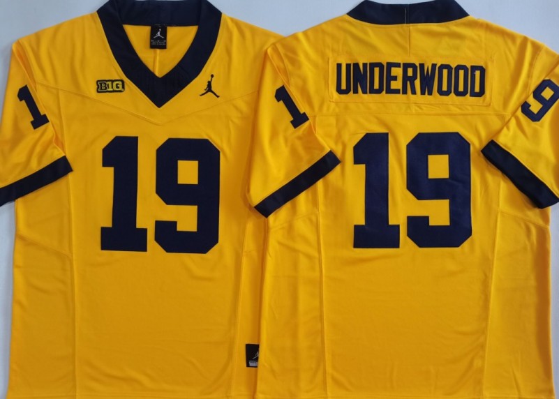 Men's Michigan Wolverines #19 Bryce Underwood Yellow FUSE Vapor Limited College Football Stitched Jersey