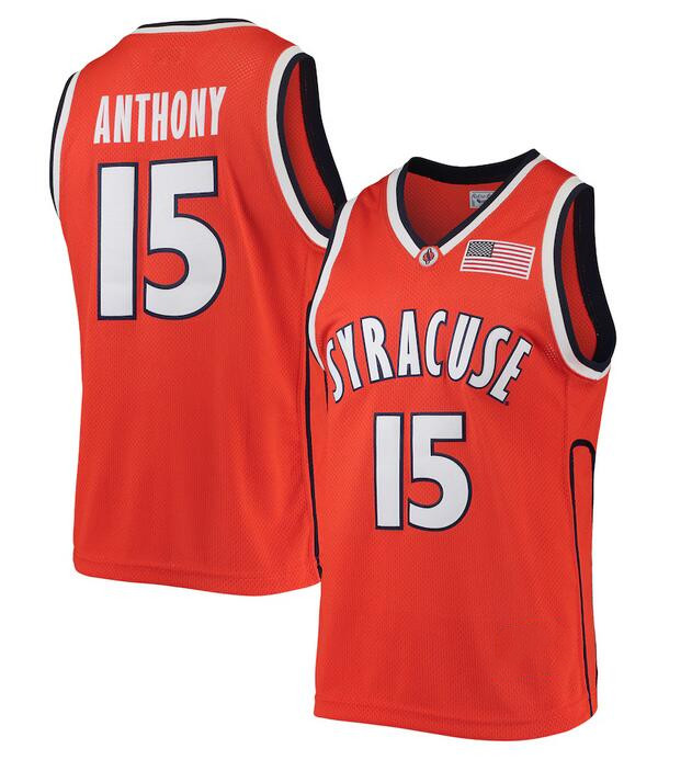 Men's Syracuse Orange Custom Name Number Orange Stitched Basketball Jersey