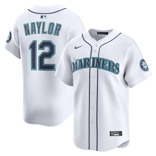 Men's Seattle Mariners Josh Naylor White Nike Home Limited Jersey