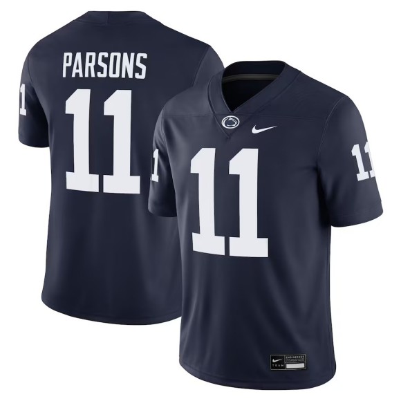 Men's Penn State Nittany Lions #11 Micah Parsons Navy Nike Alumni Game Jersey