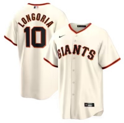 Men's & Women's & Youth San Francisco Giants #10 Evan Longoria Cream Nike Home Retired Player Replica Stitched Jersey