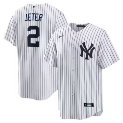 Men's & Women's & Youth New York Yankees #2 Derek Jeter White Nike Home Retired Player Replica Stitched Jersey