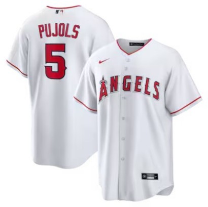 Men's & Women's & Youth Los Angeles Angels #5 Albert Pujols White Nike Home Retired Player Replica Stitched Jersey