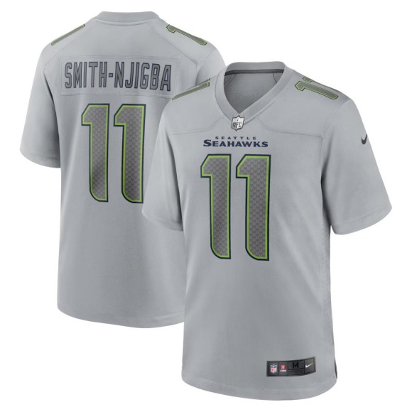 Men's Seattle Seahawks #11 Jaxon Smith-Njigba Gray Nike Atmosphere Fashion Game Stitched Jersey