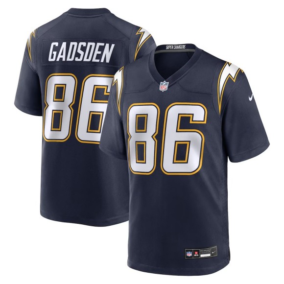 Men's Los Angeles Chargers #86 Oronde Gadsden Navy Nike Alternate 2 Super Chargers Game Stitched Jersey