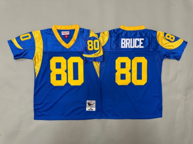 Youth Los Angeles Rams #80 Isaac Bruce Blue 1999 Throwback Stitched Jersey