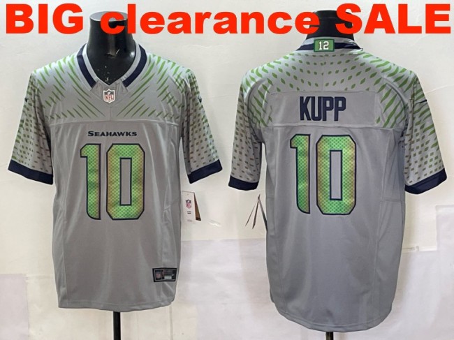Clearance SALE Mens & Womens & Youth Seattle Seahawks #10 Cooper Kupp 2025 “Rivalries” F.U.S.E. Stitched Jersey Wolf Gray