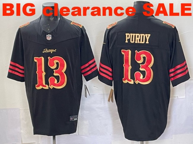 Clearance SALE Mens & Womens & Youth San Francisco 49ers #13 Brock Purdy 2025 “Rivalries” F.U.S.E. Stitched Limited Jersey Black