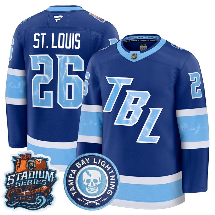 Men's Tampa Bay Lightning #26 Martin St. Louis Blue 2026 Stadium Series Stitched Jersey