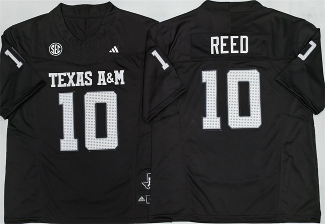 Men's Texas A&M Aggies Lions #10 Marcel Reed Black 2025 F.U.S.E. Stitched Jersey