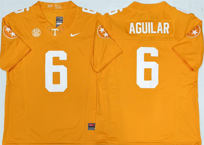 Men's Tennessee Volunteers #6 Joey Aguilar Orange 2025 F.U.S.E. Stitched Jersey