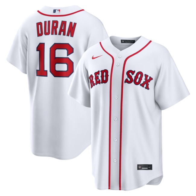 Men's Boston Red Sox #16 Jarren Duran White Nike Home Stitched Replica Jersey