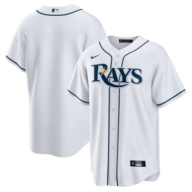 Big Size 4XL-8XL Men's Tampa Bay Rays Blank White Nike Home Replica Jersey