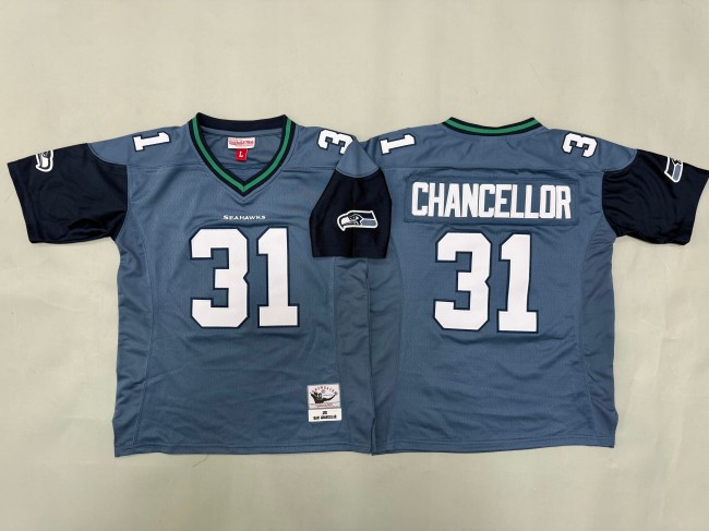Youth Seattle Seahawks #31 Kam Chancellor Blue 'MN' Throwback 2011 Stitched Football Jersey