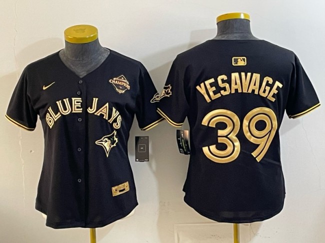 Youth Toronto Blue Jays #39 Trey Yesavage Black Gold 2025 American League Champions Limited Stitched Baseball Jersey