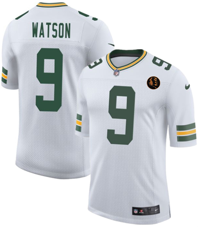 Men's Green Bay Packers #9 Christian Watson White 2025 New With John Madden Patch Vapor Untouchable Limited Stitched Football Jersey