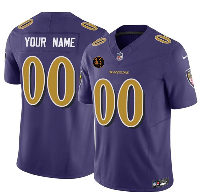 Men's & Women's & Youth Baltimore Ravens Active Player Custom Purple 2025 F.U.S.E. With John Madden Patch Limited Football Jersey