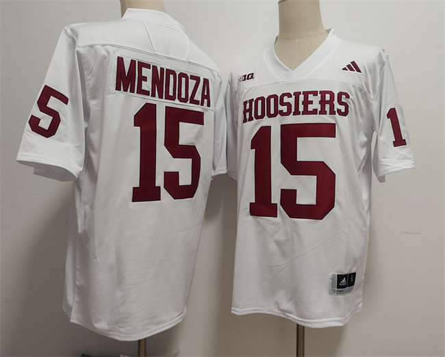 Men's Indiana Hoosiers #15 Fernando Mendoza White Stitched Basketball Jerseys