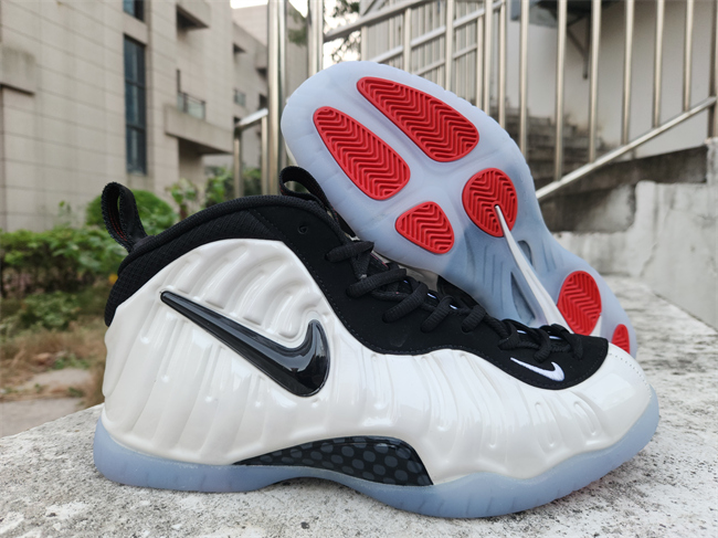 Men's Air Foamposite Pro White Black Retro Shoes 003