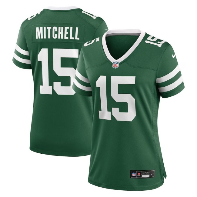 Women's New York Jets #15 Adonai Mitchell Legacy Green Nike Team Game Stitched Jersey