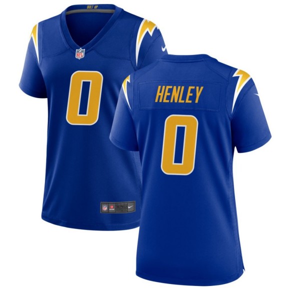 Women's Los Angeles Chargers #0 Daiyan Henley Royal 2025 Vapor Limited Stitched Football Jersey