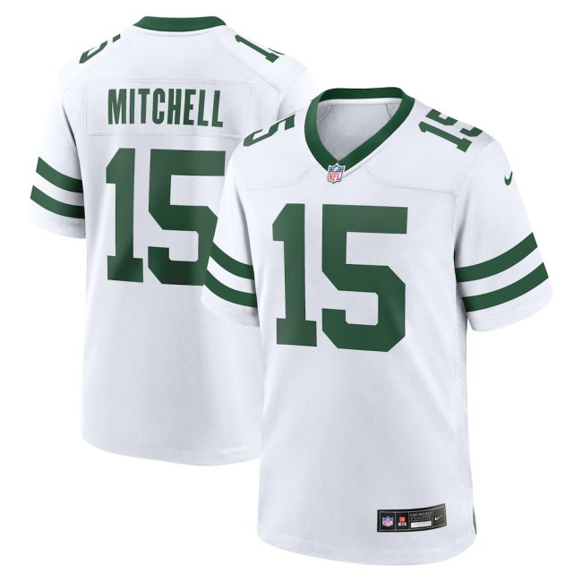 Men's New York Jets #15 Adonai Mitchell Legacy White Nike Game Stitched Jersey