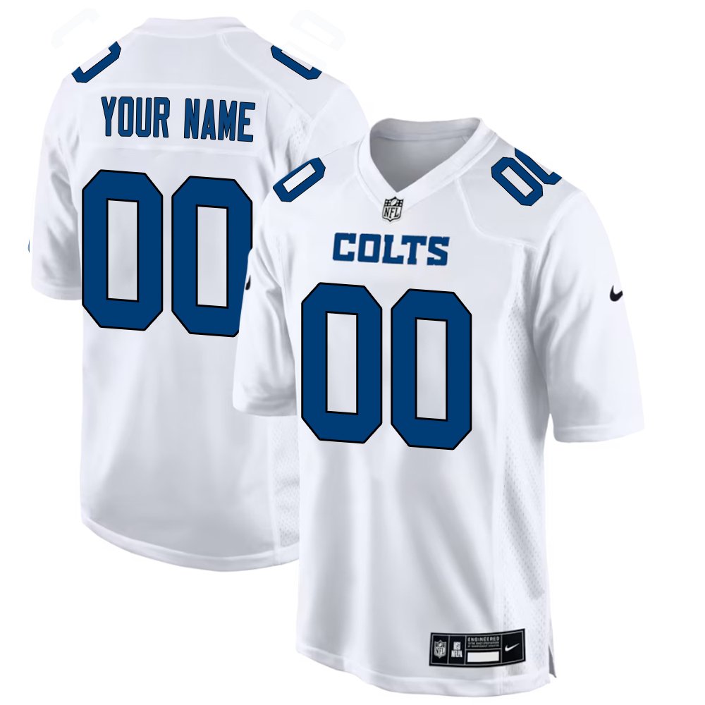 Men's & Women's & Youth Indianapolis Colts Custom Nike Tundra White Fashion Vapor Limited Stitched Jersey