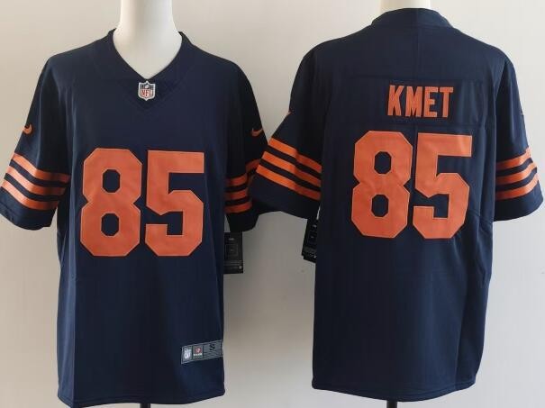 Men's Chicago Bears #85 Cole Kmet Navy Alternate Vapor Limited Stitched Jersey
