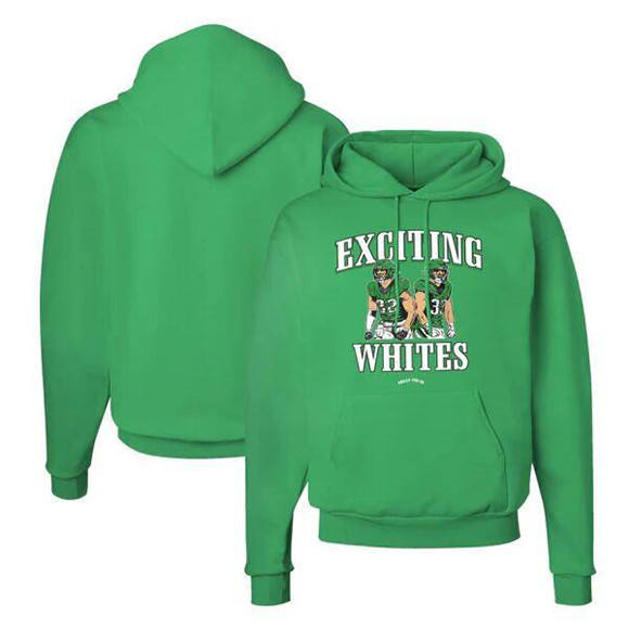 Men's Philadelphia Eagles Green Cooper DeJean Exciting Whites 32 33 Pullover Hoodie