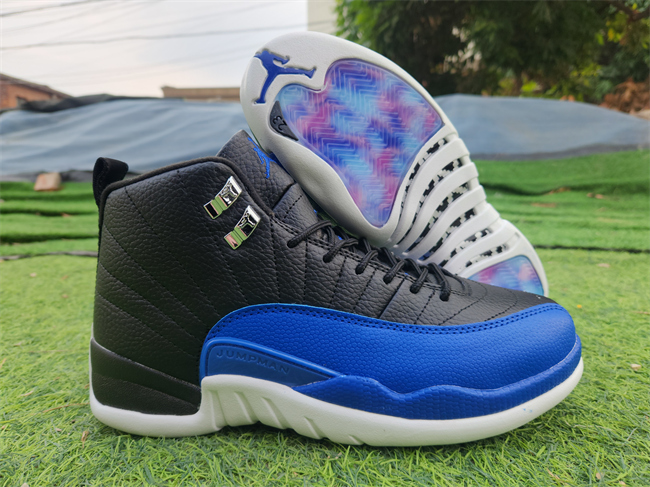 Women's Running weapon Air Jordan 12 Black Royal Shoes 010